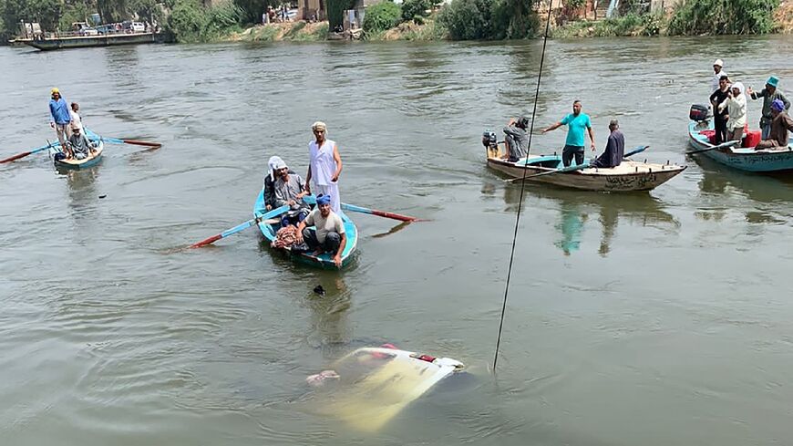 Villagers used small boats to row out and try to save people from the sunken minibus