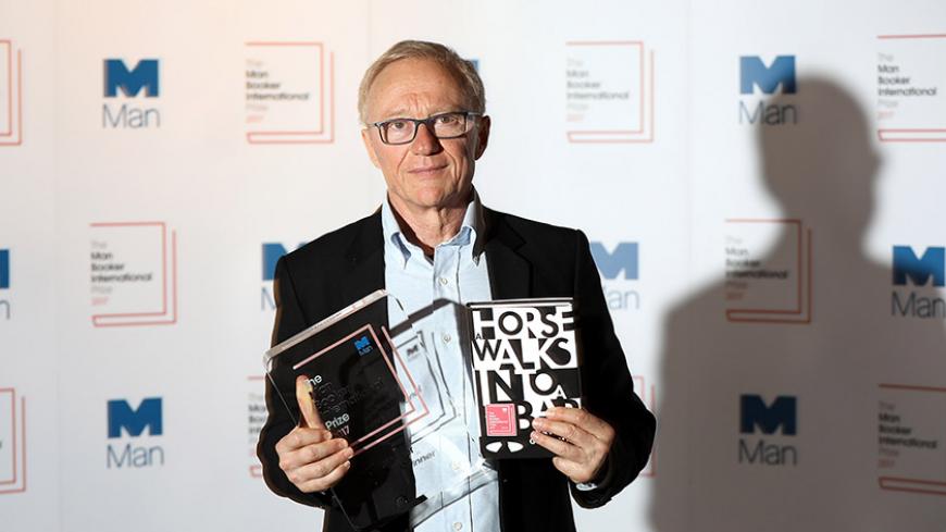 LONDON, ENGLAND - JUNE 14:  Author, David Grossman (Israel) poses for a photo after being announced the winner of the Man Booker International Prize 2017 for his book 'A Horse Walks into a Bar' at Victoria & Albert Museum on June 14, 2017 in London, England.  (Photo by Tim P. Whitby/Getty Images)