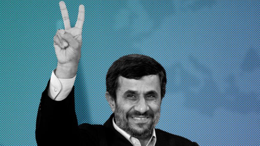 Iran's President Mahmoud Ahmadinejad gestures as he leaves a news conference in Istanbul, Turkey May 9, 2011.REUTERS/Murad Sezer/File Photo - RTX2DZ1N