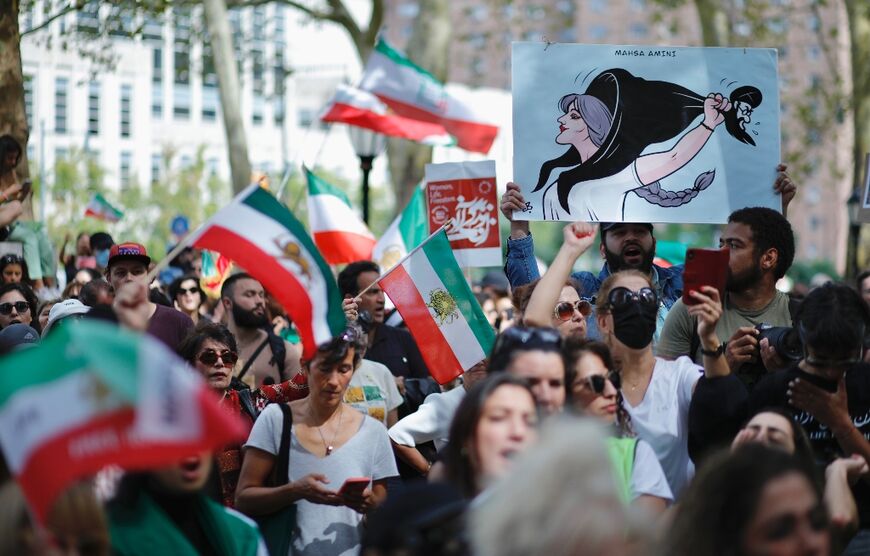 The death in Iranian police custody of Mahsa Amini sparked mass protests (like this in New York)