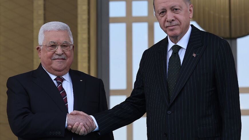 Turkish President Recep Tayyip Erdogan received Palestinian leader Mahmud Abbas days after agreeing to restore diplomatic relations with Israel