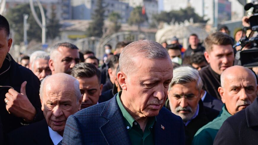 President Recep Tayyip Erdogan paid a visit to Turkey's southern province of Hatay, the worst affected by the tremor