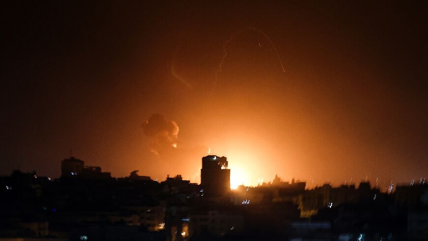 Israel warplanes strike Gaza after intercepting a rocket fired byPalestinian militants from the territory