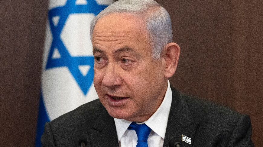 Israel's Prime Minister Benjamin Netanyahu chairs the weekly cabinet meeting in Jerusalem on March 12, 2023