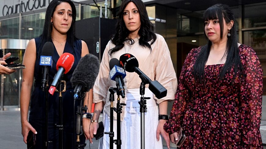Three sisters speak outside a court in Melbourne, Australia, after the former headmistress of an ultra-orthodox Jewish school was found guilty of sexually assaulting two of them
