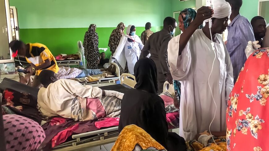 A crowded hospital in El Fasher in Sudan's North Darfur region, seen in this April 19 photograph provided by Doctors Without Borders (MSF)