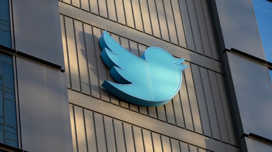 The Twitter logo is seen on the exterior of Twitter headquarters in San Francisco