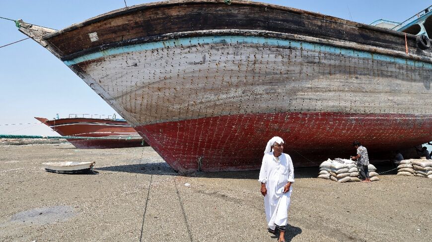 The potbellied silhouette of Iran's lenj vessels is emblematic of regional maritime traditions