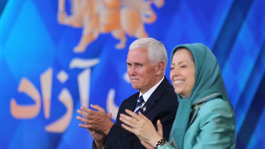 The group is led by Maryam Rajavi and has high-profile supporters