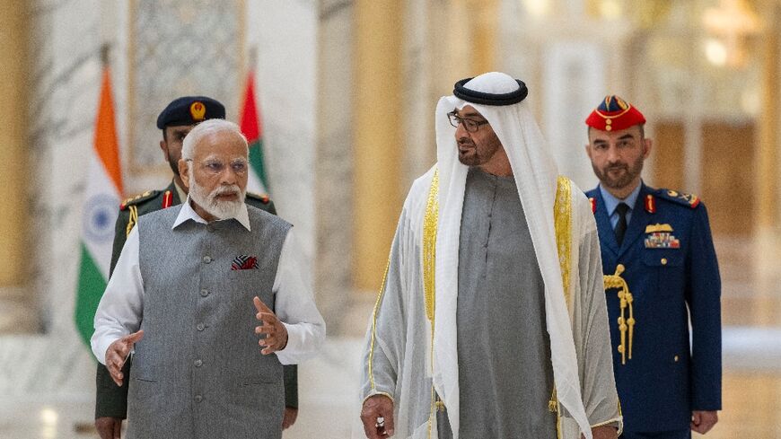 Indian Prime Minister Narendra Modi discussed the upcoming COP28 climate conference during with the president of the United Arab Emirate, Sheikh Mohammed ben Zayed Al Nahyan, during a visit to the Gulf nation hosting the event