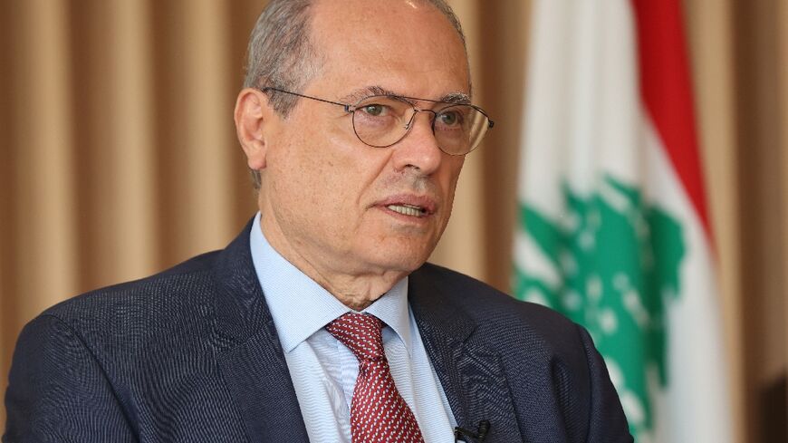 Lebanon's Deputy Prime Minister Saade Chami gives an interview at his office in Beirut on July 25, 2023