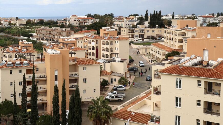 Saint Nicolas residential complex in Chlorakas, a Cypriot town where Greek Cypriots and Syrian migrants clashed