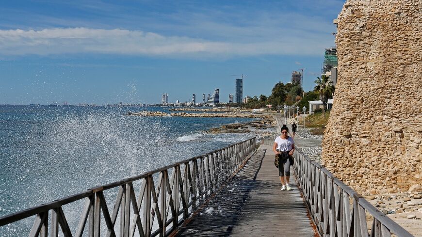 The Limassol seafront is a popular destination for tourists and locals