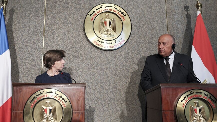 French Foreign Minister Catherine Colonna and her Egyptian counterpart Sameh Shoukry both called for aid to be delivered to the Gaza Strip