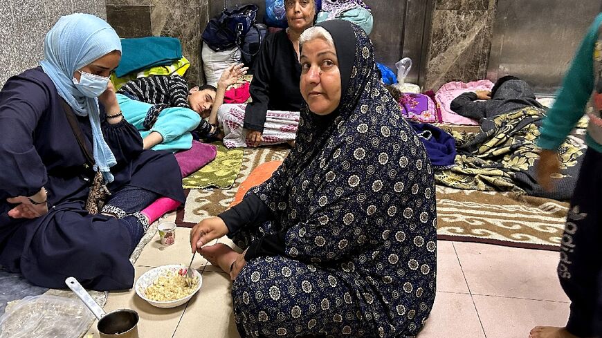 Hundreds of internally displaced Palestinians have taken shelter at Al-Shifa hospital in Gaza City