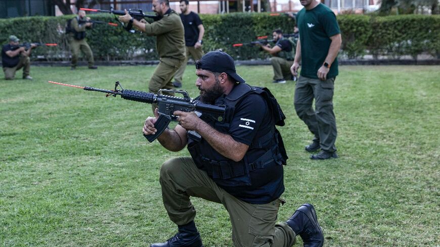 Israeli soldiers attend a training session in the northern Druze village of Hurfeish