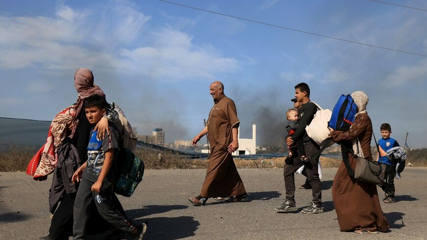 Thousands of Palestinians have been fleeing heavy combat between Hamas militants and the Israeli military in Gaza City
