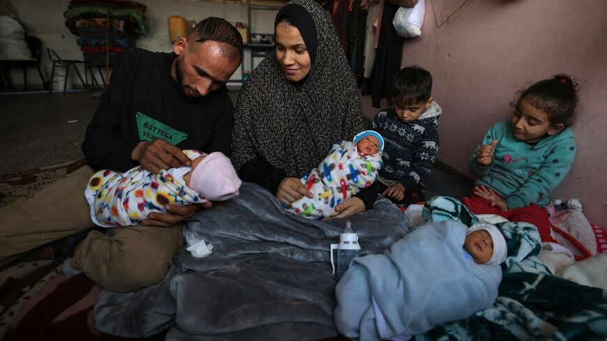 Displaced By War, Gaza Mother Gives Birth To Quadruplets - Al-Monitor ...