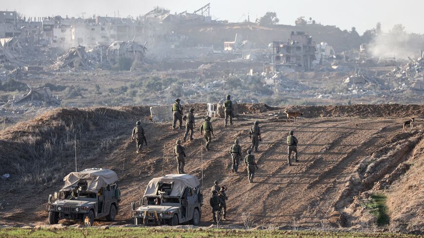 A picture taken in southern Israel near the border with the Gaza Strip on Dec. 11, 2023.