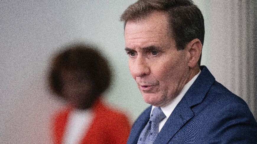 US National Security Council Coordinator for Strategic Communications John Kirby speaks during the White House daily briefing