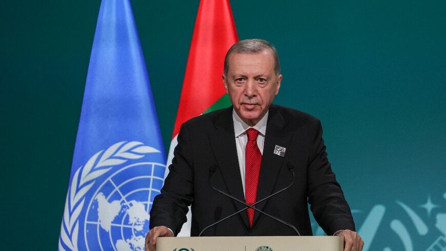 Turkish President Recep Tayyip Erdogan uses his address to the COP28 climate talks to speak out against the resumption of Israeli military action in Gaza, condemning it as a "war crime"