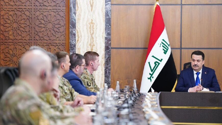 Iraqi Prime Minister Mohamed Shia al-Sudani met in Baghdad with top-ranking officials of Washington's international coalition against the Islamic State (IS) group