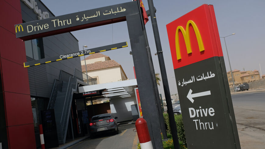 RIYADH, SAUDI ARABIA - JUNE 20: A car enters the drive-thru of a McDonald's restaurant on June 20, 2018 in Riyadh, Saudi Arabia. Many U.S. chains, including restaurants, apparel brands and ice cream shops, are present across Saudi Arabia. (Photo by Sean Gallup/Getty Images)