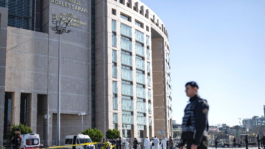 Police sealed the entrances of Istanbul's main courthouse after the shooting