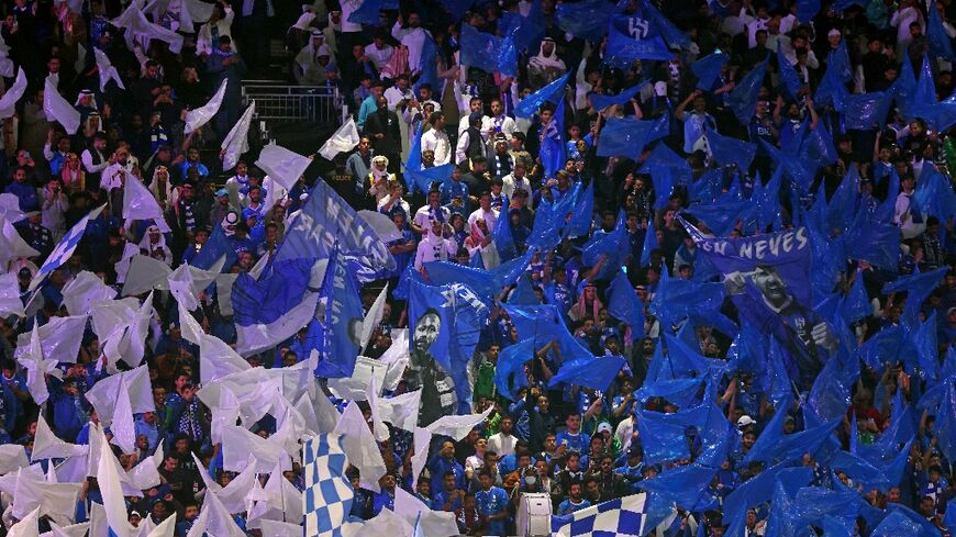 Al Hilal's supporters pictured last month in the Champions League