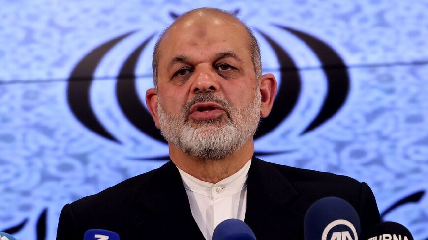 Iranian Interior Minister Ahmad Vahidi speaks during a press conference in Tehran on March 4, 2024