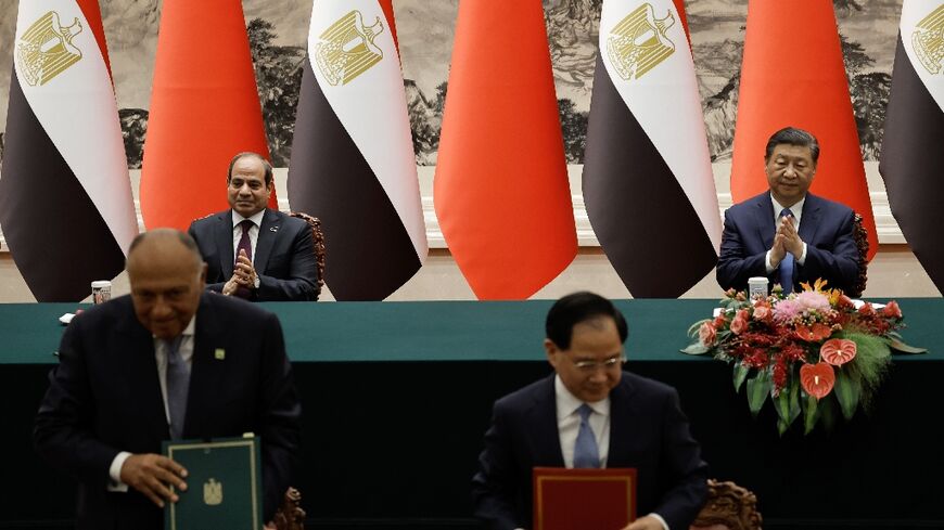 Chinese President Xi Jinping and Egyptian President Abdel Fattah al-Sisi hold talks in Beijing