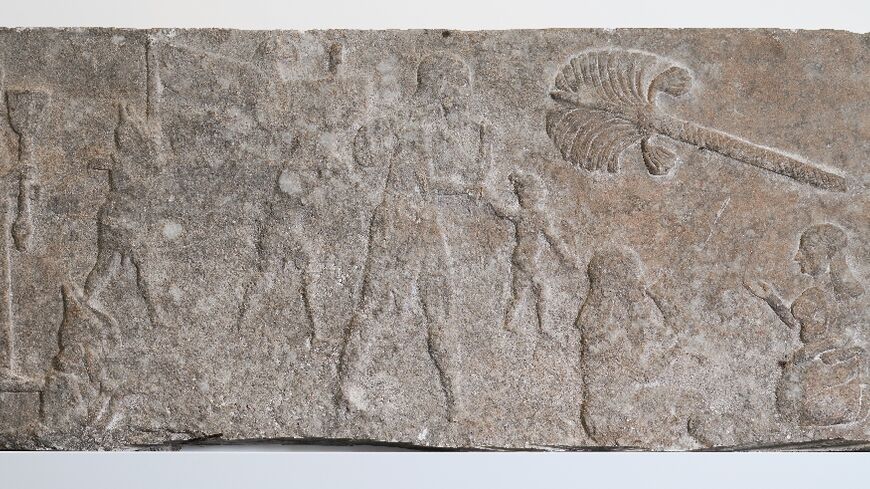 One of the Assyrian reliefs from the eighth century BC that were returned to Iraq by Switzerland on Friday