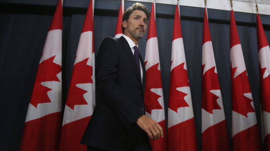 Canadian Prime Minister Justin Trudeau arrives for a news conference on January 9, 2020 in Ottawa, Canada. - Prime Minister Justin Trudeau said Thursday that Canada had intelligence from multiple sources indicating that a Ukrainian airliner which crashed outside Tehran was mistakenly shot down by Iran. (Photo by Dave Chan / AFP) (Photo by DAVE CHAN/AFP via Getty Images)