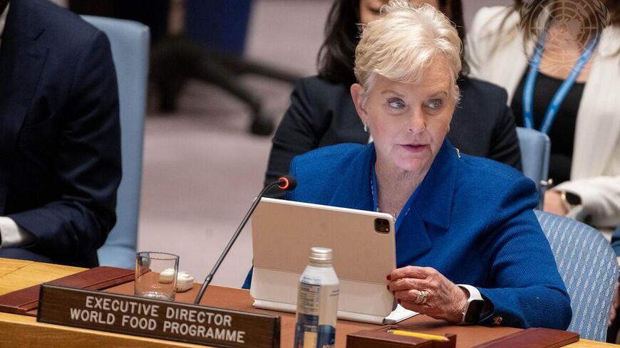 Cindy McCain executive director of the UN World Food Program, is pictured at the UN Security Council in this undated image, in New York.