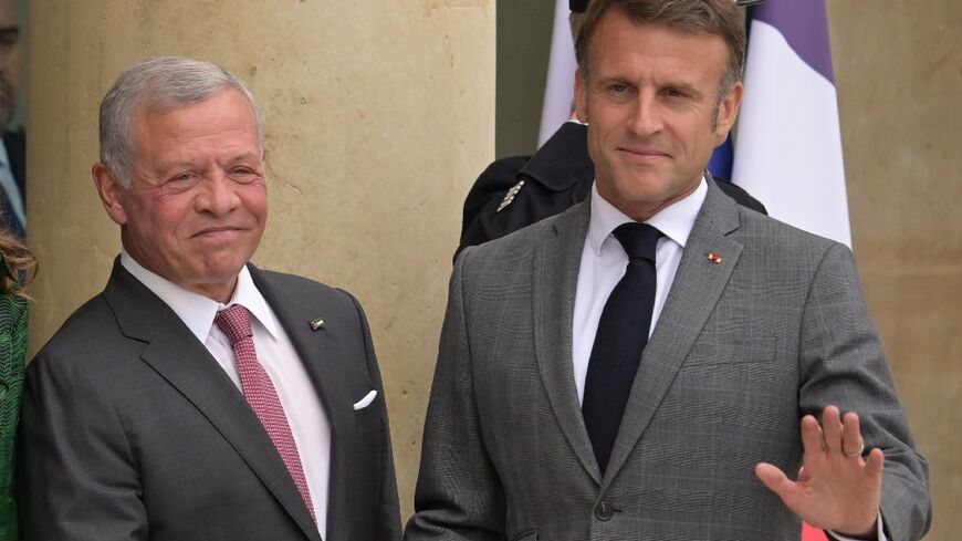 The French president and the king of Jordan called for a ceasefire in Gaza