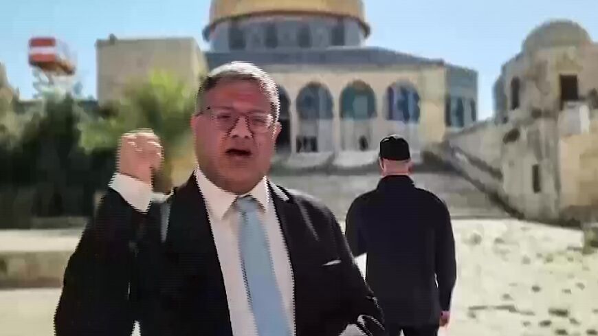 Israel's National Security Minister Itamar Ben Gvir, speaking at the Al-Aqsa mosque compound in Jerusalem, warned Prime Minister Benjamin Netanyahu against a 'surrender' accord with Hamas