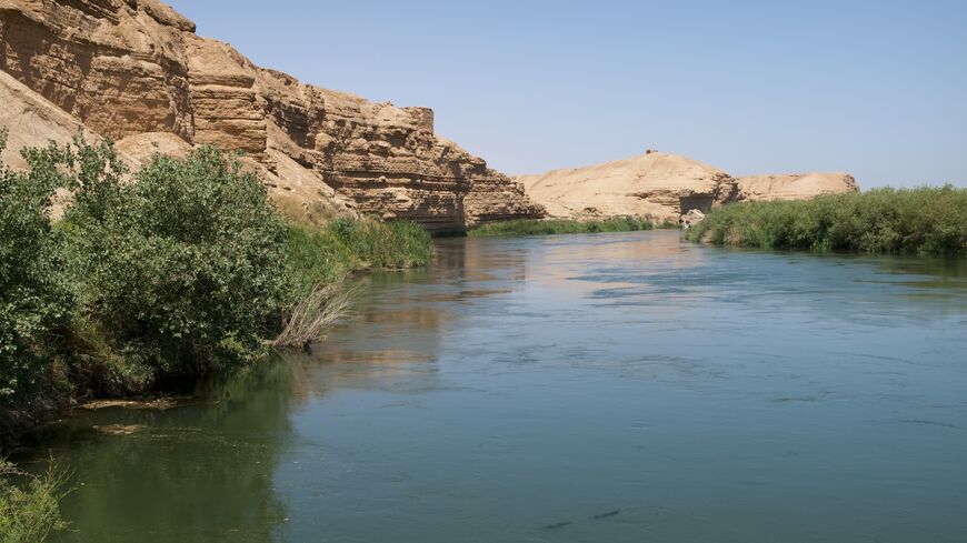 The Euphrates river near Dura Europos (Tell Salhiye), Syria. Iraq is just several miles downstream.