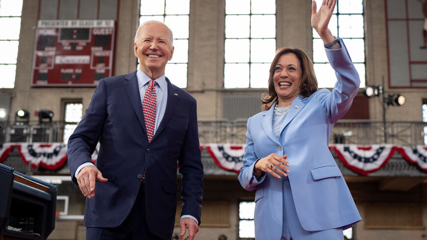 PHILADELPHIA, PENNSYLVANIA - MAY 29: U.S. President Joe Biden and U.S. Vice President Kamala Harris wave to members of the audience after speaking at a campaign rally at Girard College on May 29, 2024 in Philadelphia, Pennsylvania. Biden and Harris are using today's rally to launch a nationwide campaign to court black voters, a group that has traditionally come out in favor of Biden, but their support is projected lower than it was in 2020. (Photo by Andrew Harnik/Getty Images)