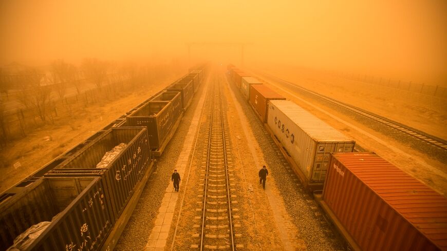 Dust shrouded parts of northern and northwestern China in an orange haze in March 2023