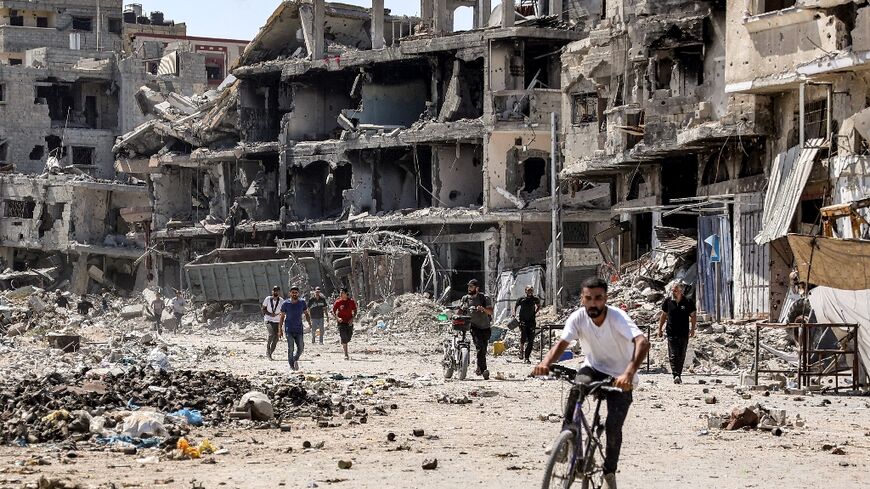 The Al-Tuffah district of Gaza City. Civilians have been ordered to leave most of the territory's largest city as troops and tanks pushed in