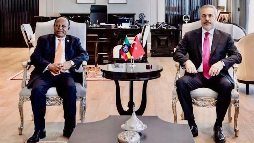 Turkish Foreign Minister Hakan Fidan meets with his counterpart, Taye Atske Selassie of Ethiopia, in Ankara, on May 9, 2024.