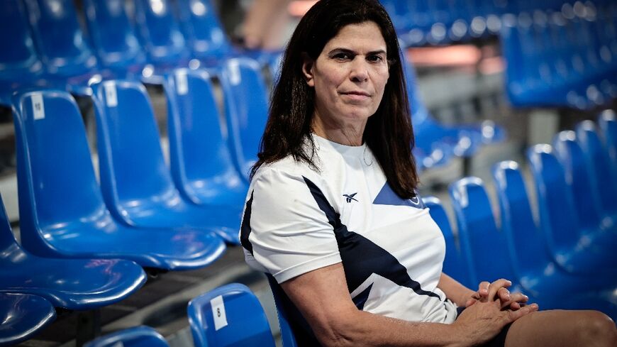 President of the Israeli Olympic Committee Yael Arad poses at the judo stadium on Thursday