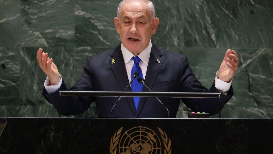 Israeli Prime Minister Benjamin Netanyahu faced a largely hostile audience at the UN General Assembly Friday but the killing of one of Israel's top foes in an air strike just hours later shored up his domestic standing