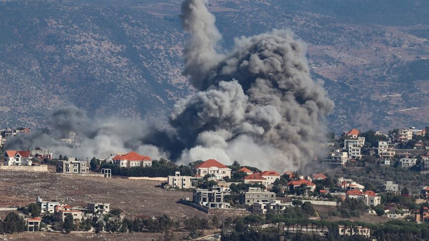 An Israeli air strike on the southern Lebanese village of Khiam