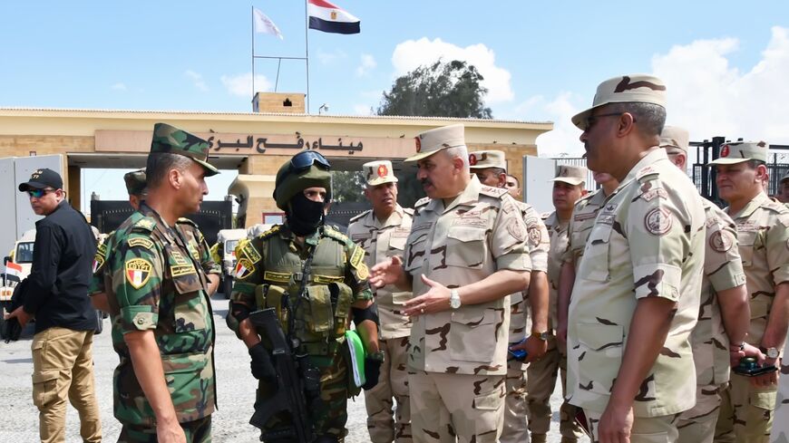 Lt. Gen. Ahmad Fathy Khalifa, chief of staff of Egypt’s armed forces, inspects security conditions at the Egypt-Gaza border, known as the Philadelphi Corridor, on Sept. 5, 2024.