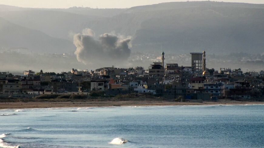 Israeli air strikes triggered huge explosions in villages outside the southern Lebanese city of Tyre 