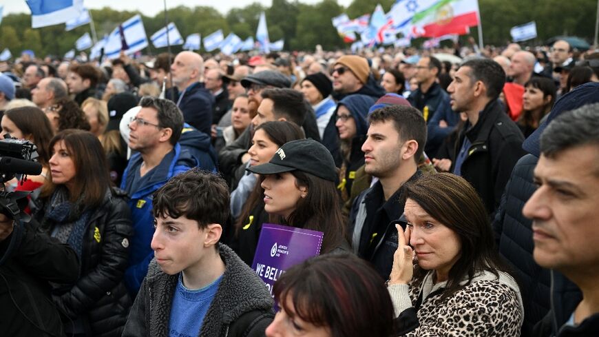 Commemorations marking the first anniversary of the October 7, 2023 attack on Israel drew thousands in London