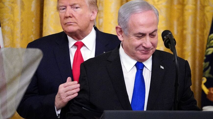 US President Donald Trump (L) and Israeli Prime Minister Benjamin Netanyahu enjoy a close personal relationship