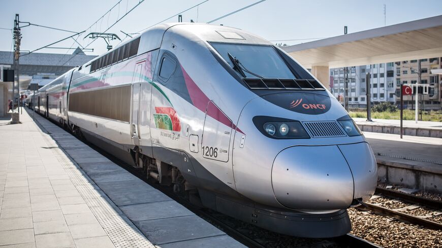 A high-speed Al-Boraq train at Casablanca Casa Voyageurs train station on March 15, 2019.