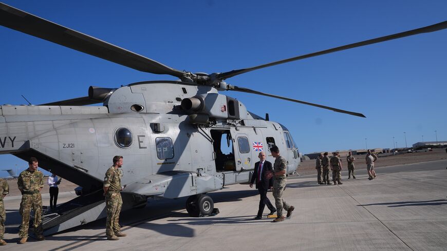 Defence Secretary John Healey visits RAF Akrotiri, during a visit to Cyprus to meet troops as the government steps up efforts for a potential evacuation of Lebanon. 